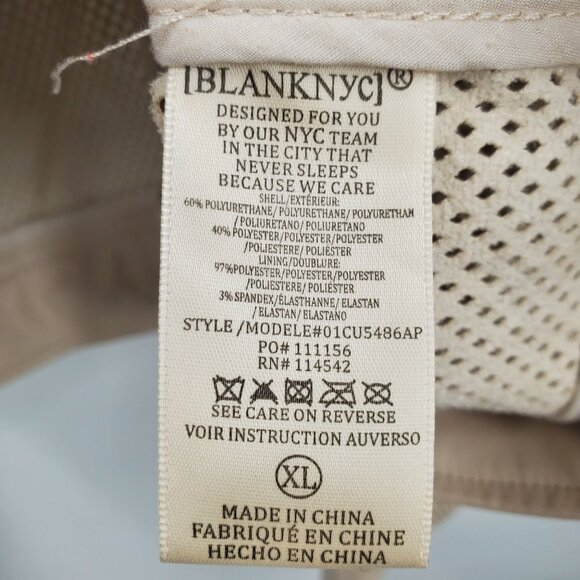 Blank NYC Imelda Cream Perforated Vegan Leather Moto Jacket Women Size XL NWT - Picture 5 of 11